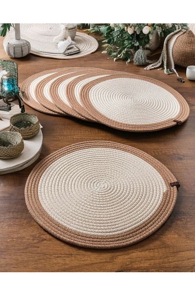 CARPELLA HOME 6-Piece American Service - Plate, Plate, Jute Plate, Gift Household Item, Bohemian Plate