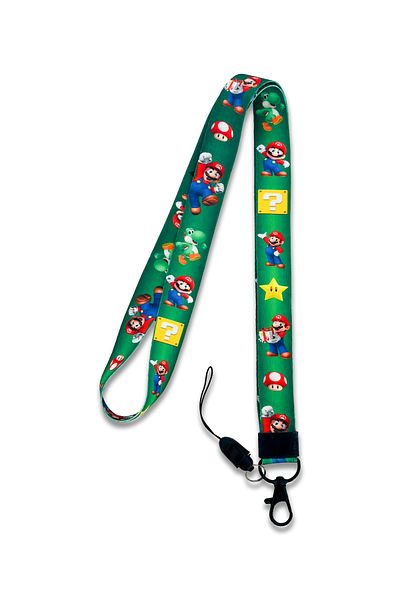 PABALAS Super Mario Patterned Neck Lanyard Strap Id Card Holder-Phone Strap