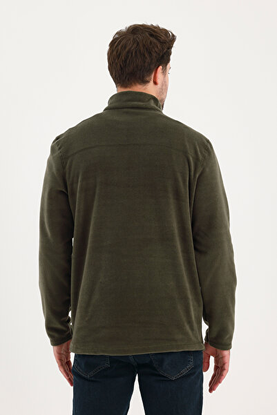 GENIUS STORE Polar unisex cu jumătate de fermoar pentru bărbați Polar rezistent la vânt pentru femei-bărbați