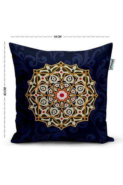 Sakallı Ethnic Pattern 3D Digital Printed Decorative Throw Pillow Cover