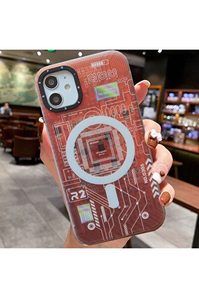 3GEN CASE İPHONE 11 UYUMLU TECHNOLOGY DESENLİ HOLOGRAM RENK DEĞİŞTİREN MAGSAF...