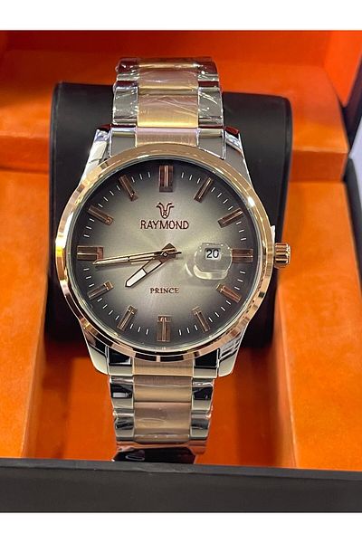 Raymond Double Color Men's Steel Cord Wrist Watch