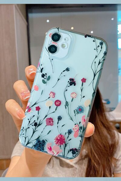 3GEN CASE Sweet Flowers Series Transparent Silicone Case Compatible with iPho...