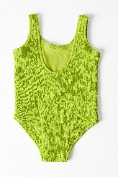 Katia&Bony Lime Colored Girl's Swimsuit - Gipe Detailed