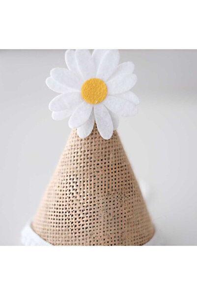 Partifabrik Ψάθινο καπέλο με θέμα την χαμομήλι - Αξεσουάρ για πάρτι