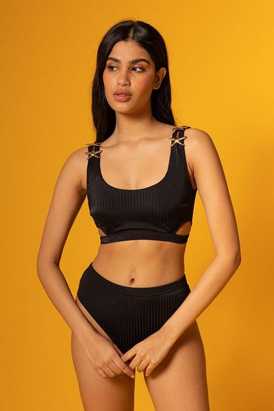 Katia&Bony Black Line Γυναικεία Αξεσουάρ Μπικίνι Τοπ Μαύρο