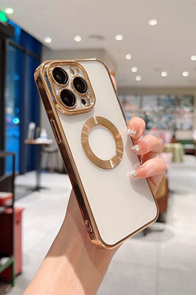 Iphone 14 Pro Max Compatible Camera Electroplated Laser Case with Lens Protector (LOGO AREA OPEN)
