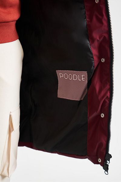 POODLE Vestă lungă puf pentru femei