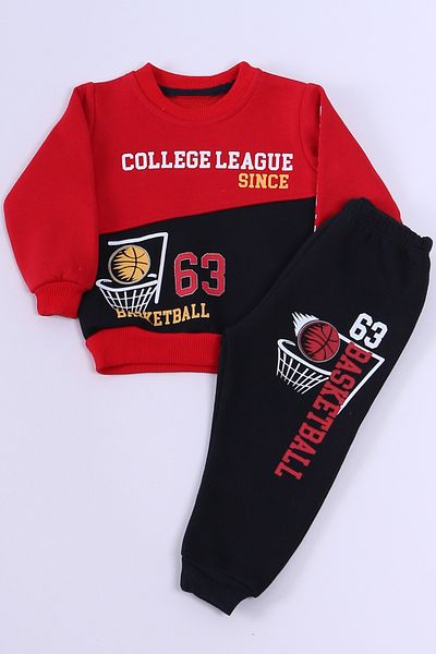HÇM Baby Boy 3 Yarn Tracksuit Set - Basketball Printed A45