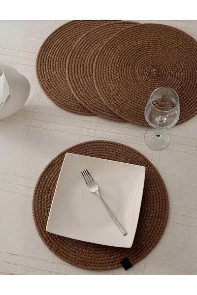 CARPELLA HOME Bohemian Style Jute, Plate and Presentation Plate Mat - Gift Home Item
