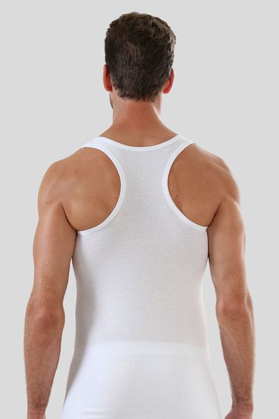Arma Yıldız Men's Athlete White Rib 100% Cotton