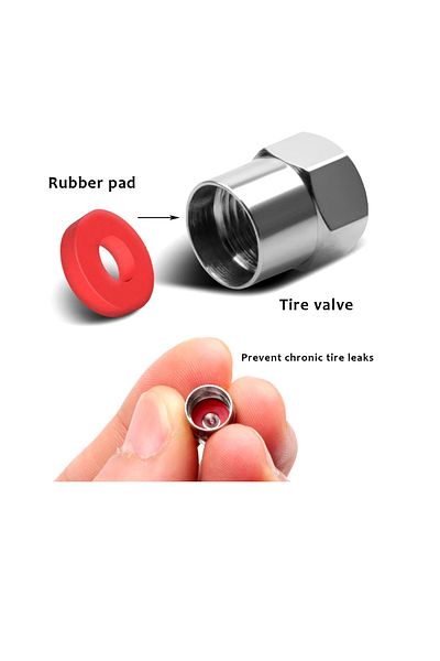 Duftpalm Audi Sline Logo Aluminum Valve Cap 4 Pieces (Imported Product)