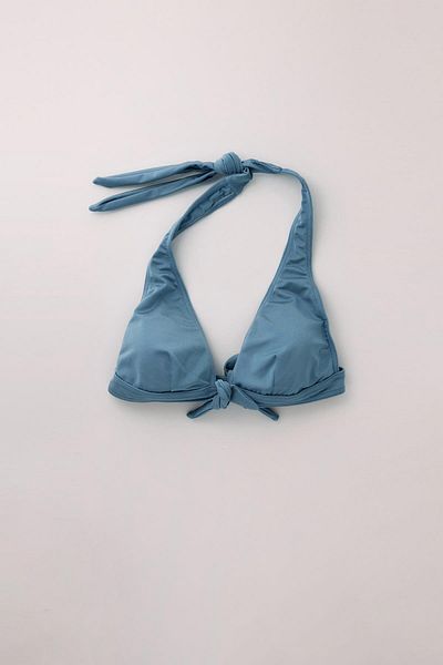Katia&Bony Top de bikini pentru femei de culoare albastră - Design cu legături