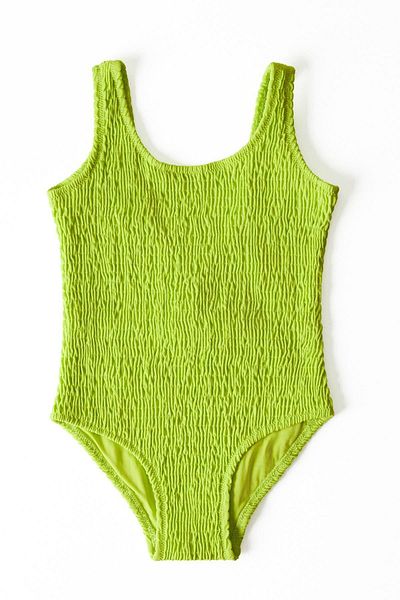 Katia&Bony Lime Colored Girl's Swimsuit - Gipe Detailed