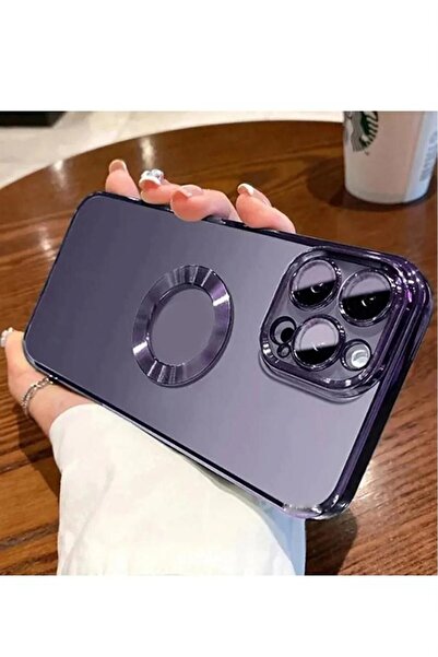 Iphone 14 Pro Max Compatible Camera Electroplated Laser Case with Lens Protector (LOGO AREA OPEN)