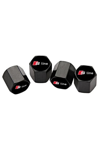 Duftpalm Audi Sline Logo Aluminum Valve Cap 4 Pieces (Imported Product)