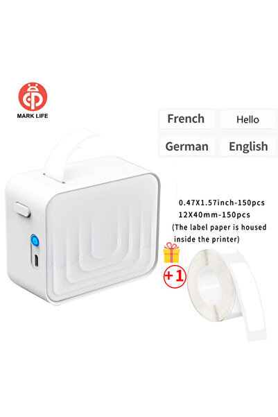 Choice1 white Marklife M1 Label Maker Machine Mini Pocket Thermal Label Printer Wireless DIY Sticker Label M