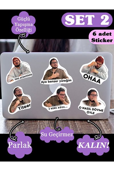 Karınca Tattoo High Quality Special Edition Sticker Set - 6 Pieces