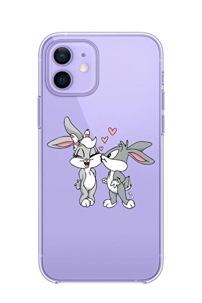 3GEN CASE İphone 12-İphone 12 Pro Uyumlu Desenli Şeffaf Silikon Kılıf