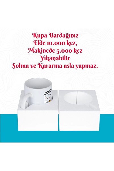 PembeCadde Porselen Kupa Kişiye Özel Taraftar Baskılı Hediye Kupa Kahve Bardak Mug