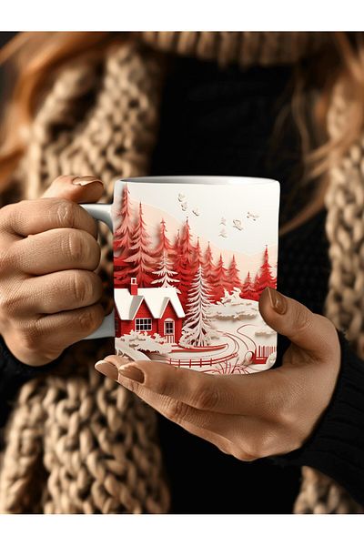 Evion Winter Concept 3D Design Ceramic Mug - Gift Mug