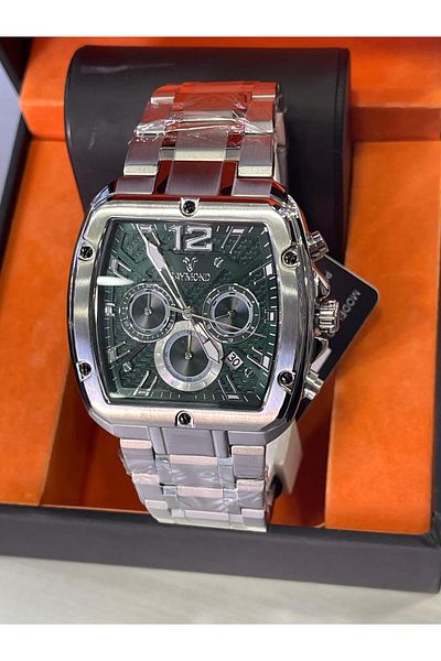 Raymond Square Steel Band Men's Watch