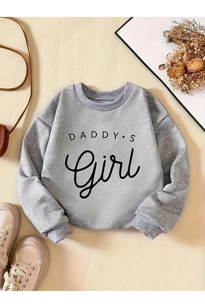Pink Sky Детски суитшърт с щампа DADDYS GORS