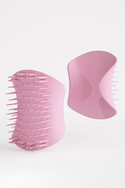 Trinova Pink Scalp Exfoliator & Massager - Scalp Massage and Peeling Brush