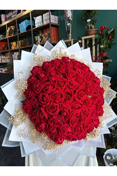 sy süsyağmuru 41 gül kırmızı isteme cicegi gelin buketi söz çiçeği