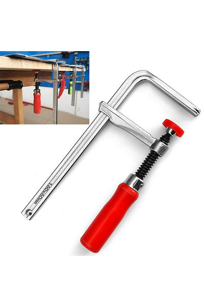 toohr 120-300mm Wood Handle Guide Rail Clamps with Screw Action Arm for Woodworking fit MFT Table and C...