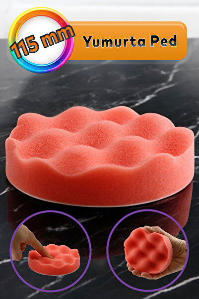 GLASWEN Oto Araç Araba Pasta Cila Polisaj Yumurta Ped Süngeri 115 mm Cırtlı Ç...