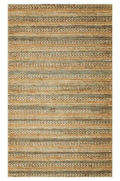 Eko Halı NETRA S-1103 GREY MULTY XW  Farklı Örgü Dokusuna Sahip El Dokuma Nat...