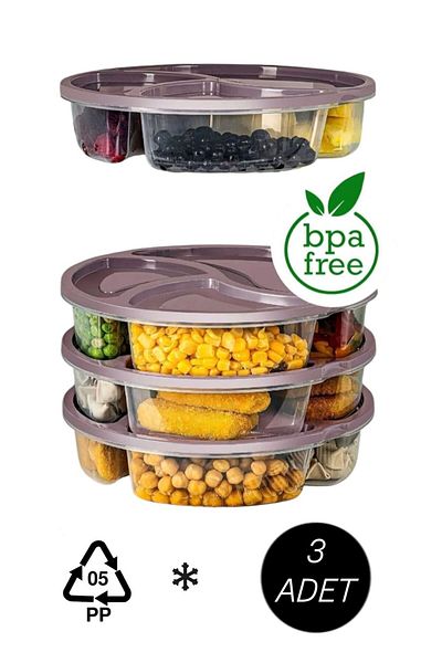 VİZYON Refrigerator Compartment with Lid - Storage Container and Diet Plate Organizer