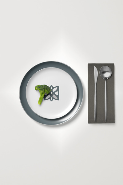 MARİTSA Pachet de 6 șervețele de servire din catifea gri - fără probleme, rez...