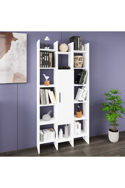 Kalender Dekor Ismar-90 Modern Raflı Kapaklı Kitaplık