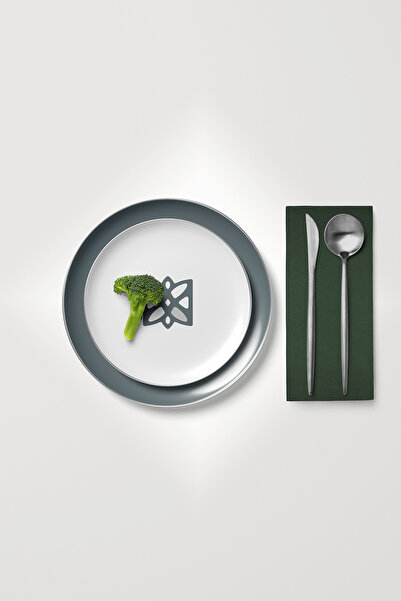 MARİTSA 6'lı Servis Peçetesi - Kadife Dokulu Serisi Koyu Yeşil Dertsiz(LEKE T...