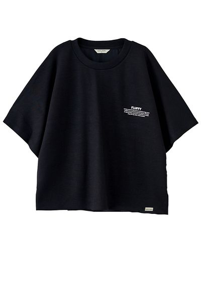 Katia&Bony Tricou cu imprimeu pufos de culoare neagră pentru femei
