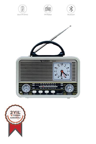 Torima Bluetooth Hoparlör Nostaljik Radyo Speaker NS03 Altın