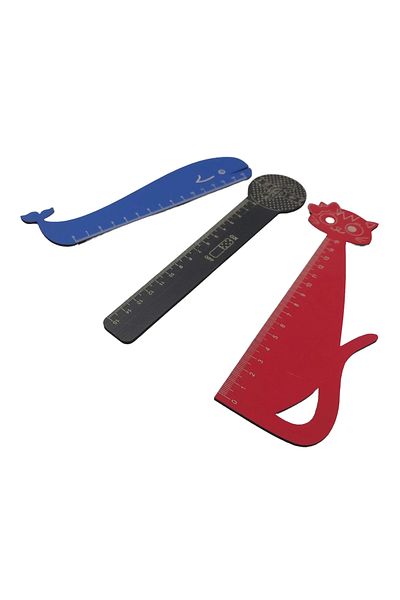 şamaksesuar SET DE 3 (3 MM MDF) RIGLA DE LEMN (15 CM) PESCA - MICROFON - PISICĂ