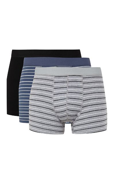 DeFacto Gestreifter 3-teiliger Herren-Boxer E0029ax24wn