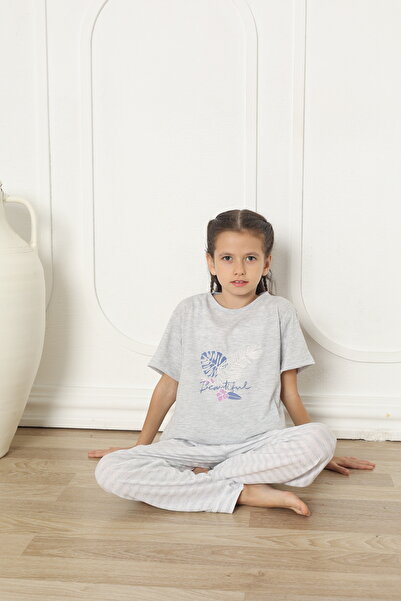 FAMES PİJAMA GIRL'S COMBED PAJAMAS SET