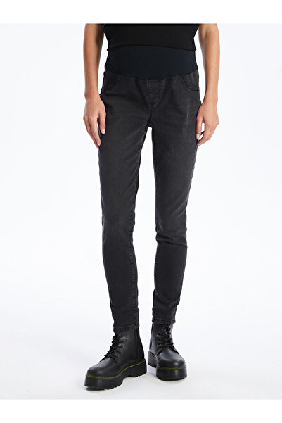 LC Waikiki LCWAIKIKI Maternity Antrasit Karın Panelli Mercury Skinny Fit Hamile Jean Pantolon