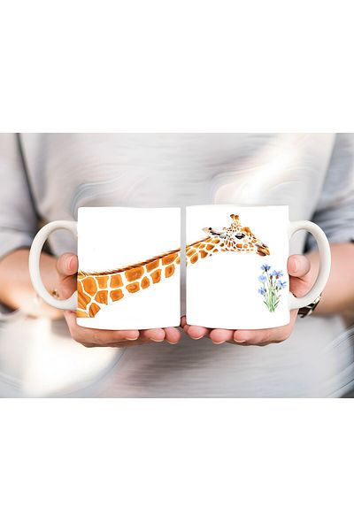 Evion Giraffe Shaped Full Size 3D Design Ceramic Mug - Gift Mug