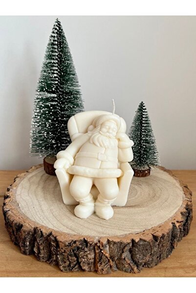 LARA küçük dükkan atolyesi Oturan Noel Baba Yılbaşı Mum