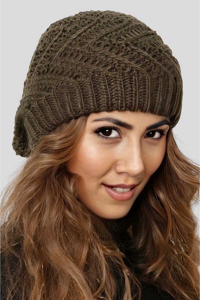 Trenderrs Women's Soft Textured Lined Knitwear Knitted Beret