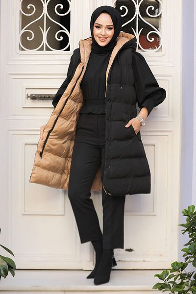 Neva Style 75001Bs Model Double Sided Hijab Inflatable Vest