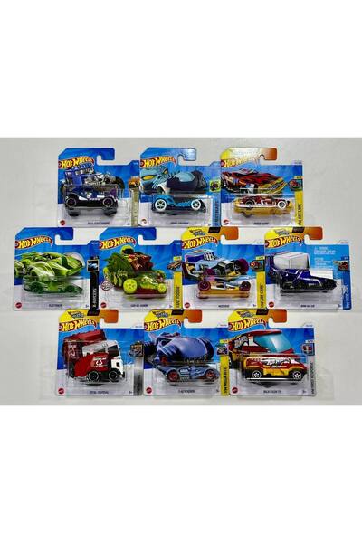 HOT WHEELS CEREN HotWheels 10'lu Fantastik Araba Seti - Onlu Farklı Arabalar