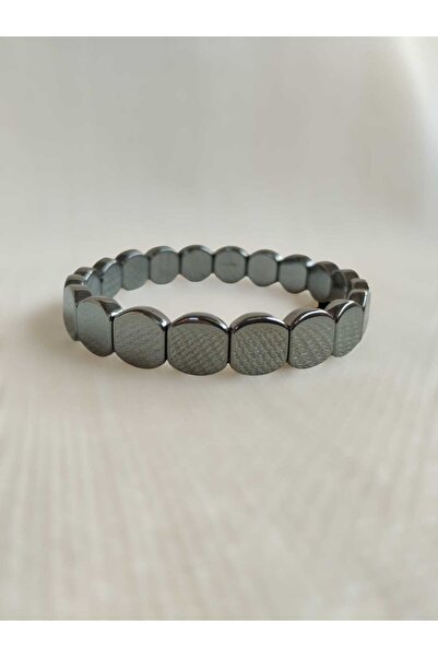 DiZe'S Tasarım Hematit Doğal Taş, Unisex Stres- Denge Doğal Taş Bilekliği