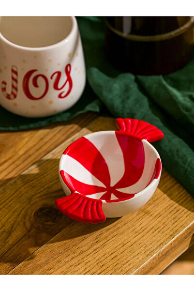 LC Waikiki LCWAİKİKİ Yılbaşı temalı Seramik Şekerlik 15 cm