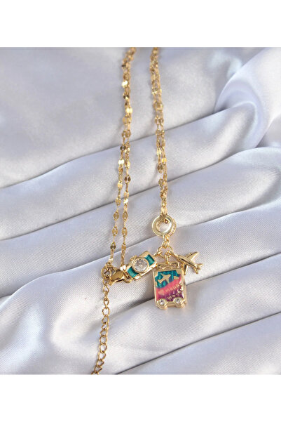 DELLS ACCESSORY قلادة على شكل حقيبة سفر للكاميرا الفولاذية